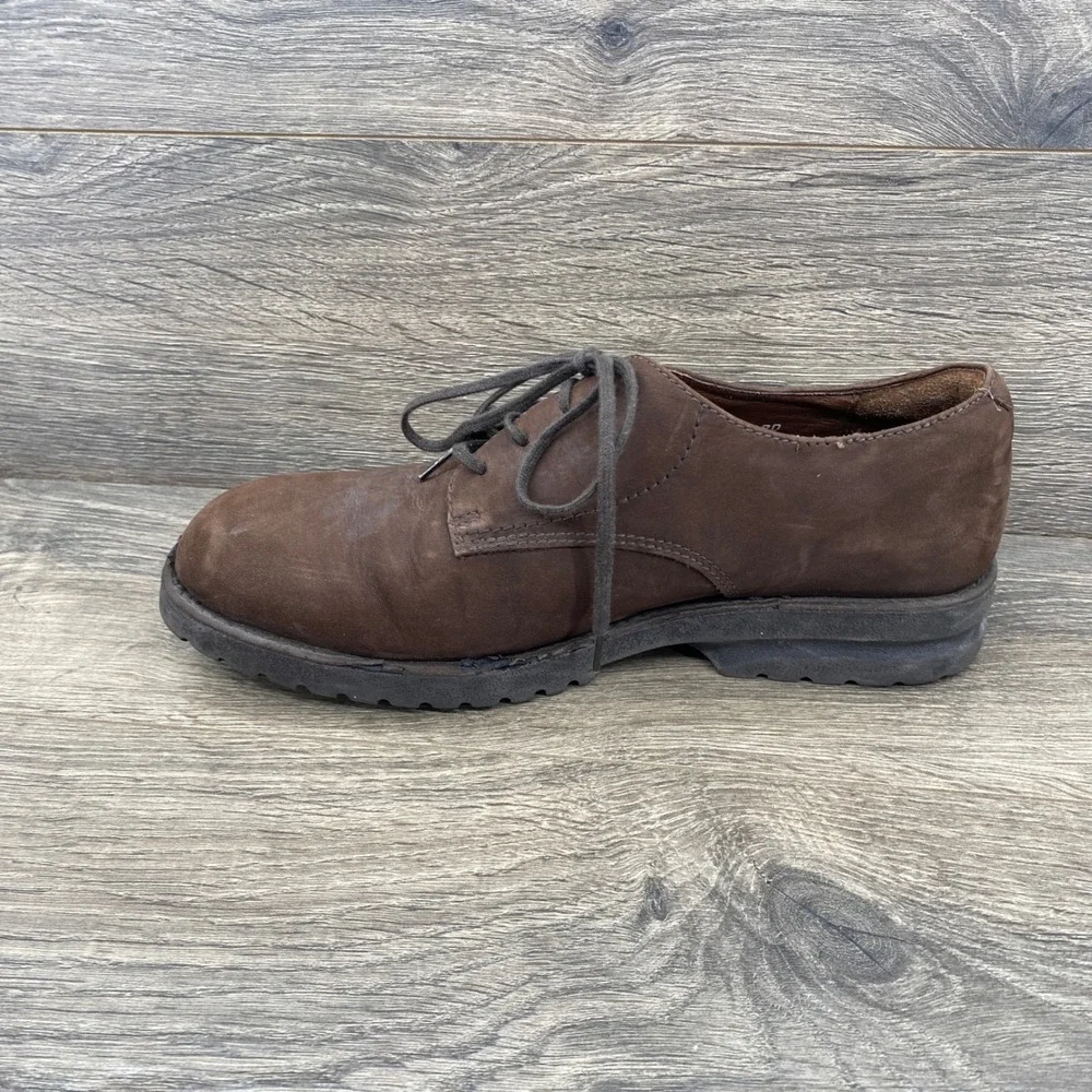 Richard Oxford Mens 8.5 Dark Brown Nubuck Leather Lug Sole Plain Toe 5502